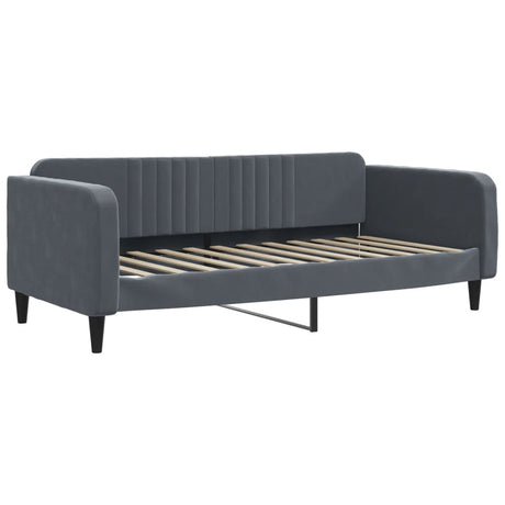 Vidaxl slaapbank 100x200 cm fluweel donkergrijs