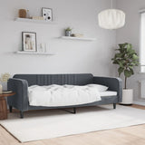 Vidaxl slaapbank 100x200 cm fluweel donkergrijs