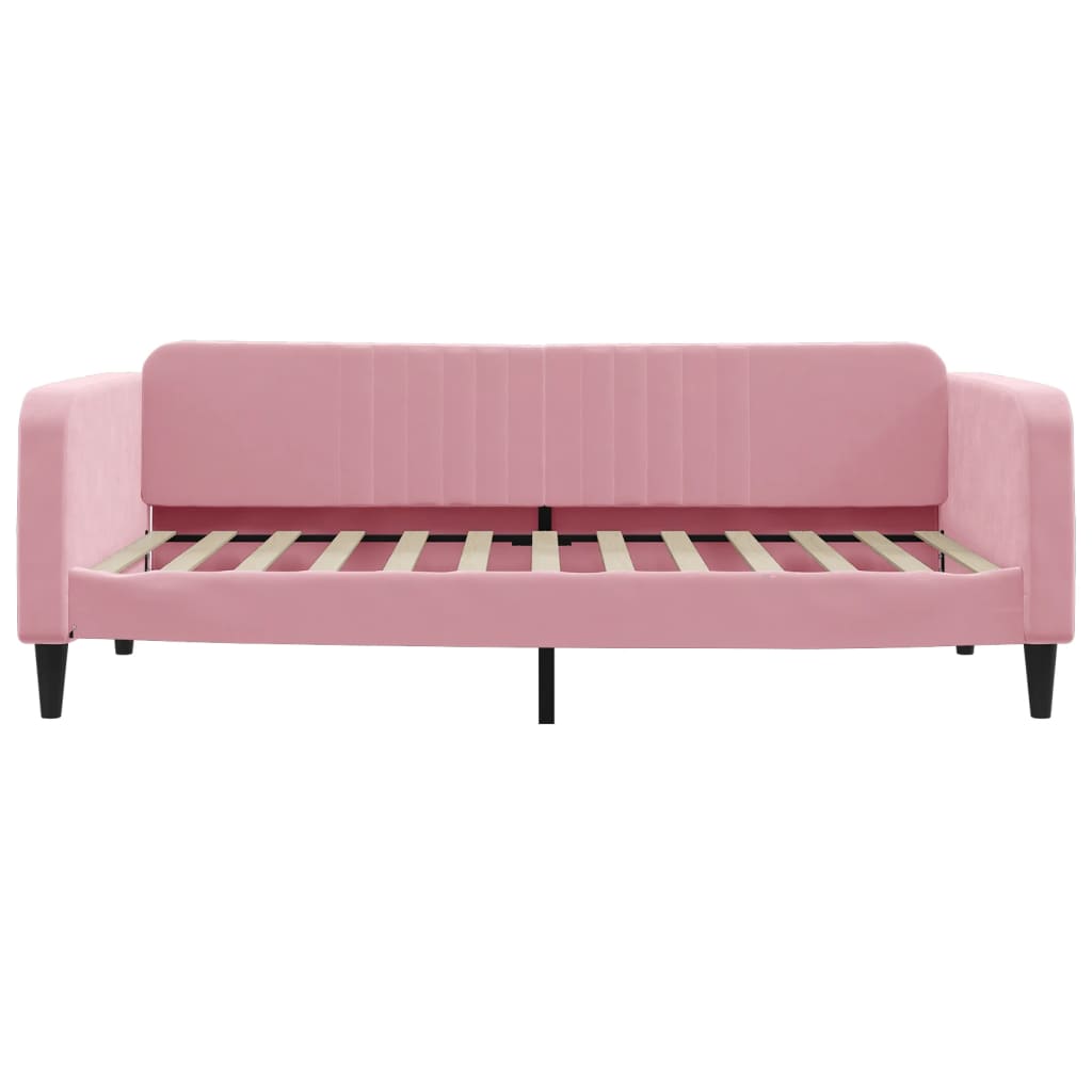 Vidaxl slaapbank 100x200 cm fluweel roze
