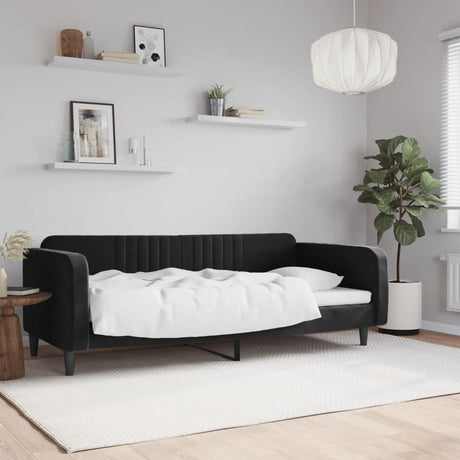 Vidaxl slaapbank 100x200 cm fluweel zwart