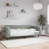 Vidaxl slaapbank 90x190 cm fluweel lichtgrijs