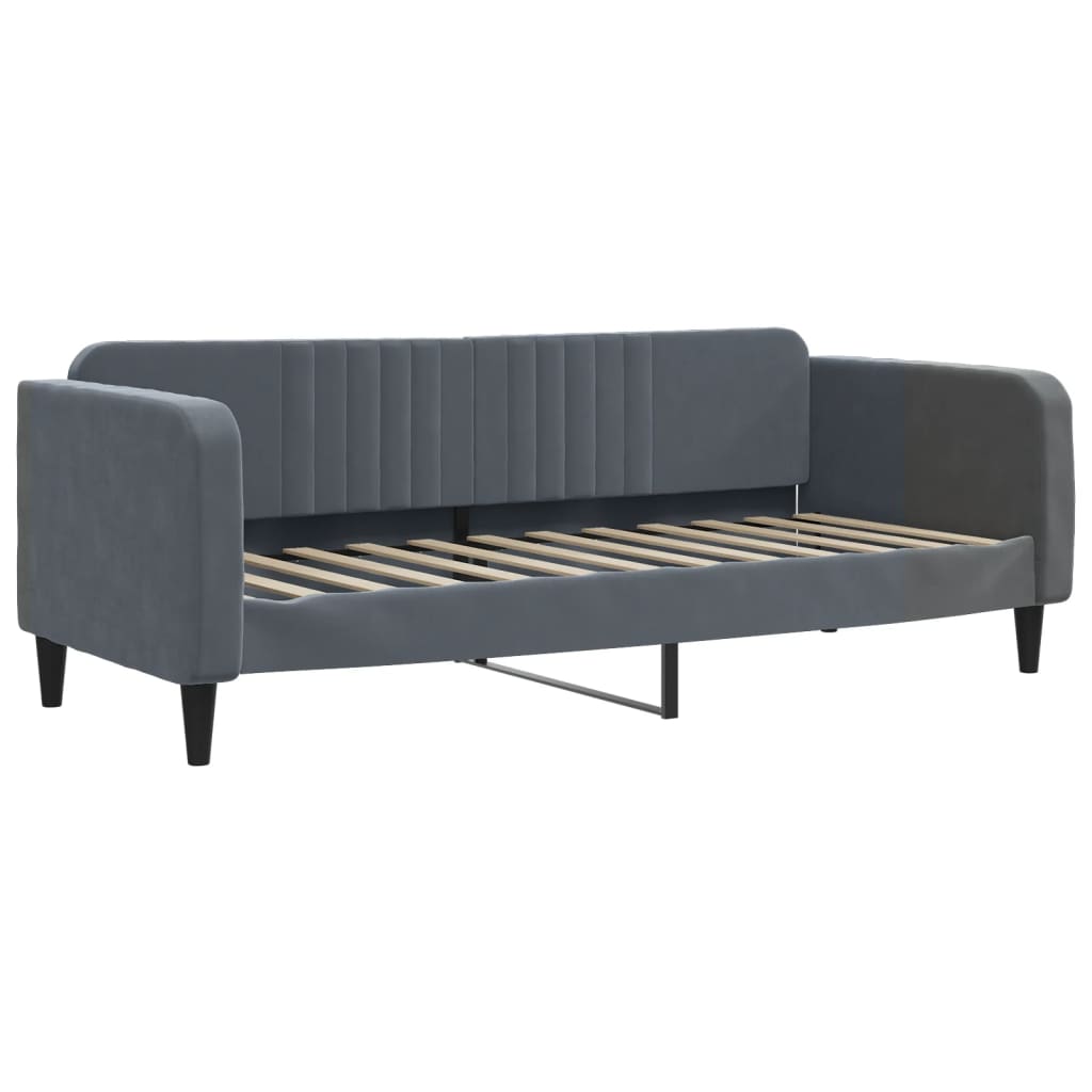 Vidaxl slaapbank 90x190 cm fluweel donkergrijs