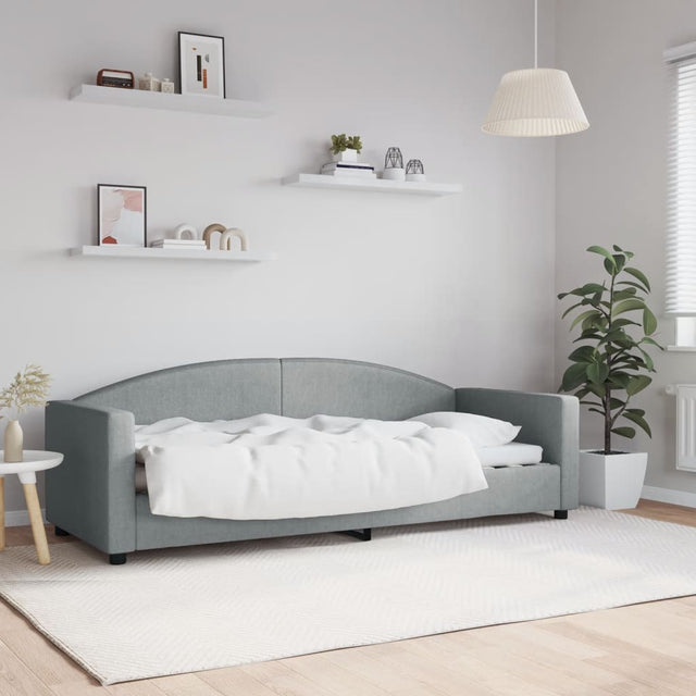 Vidaxl slaapbank 80x200 cm stof lichtgrijs