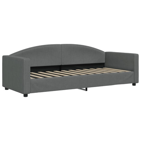 Vidaxl slaapbank 80x200 cm stof donkergrijs