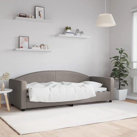 Vidaxl slaapbank 80x200 cm stof taupe
