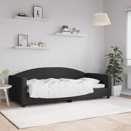 Vidaxl slaapbank 90x200 cm stof zwart