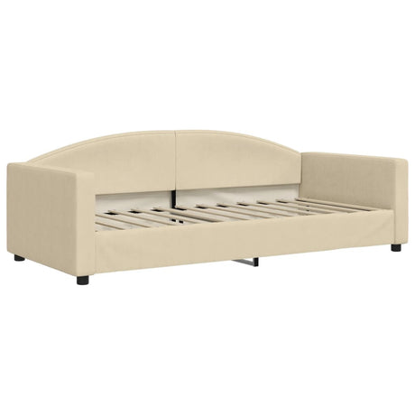 Vidaxl slaapbank 90x200 cm stof crèmekleurig