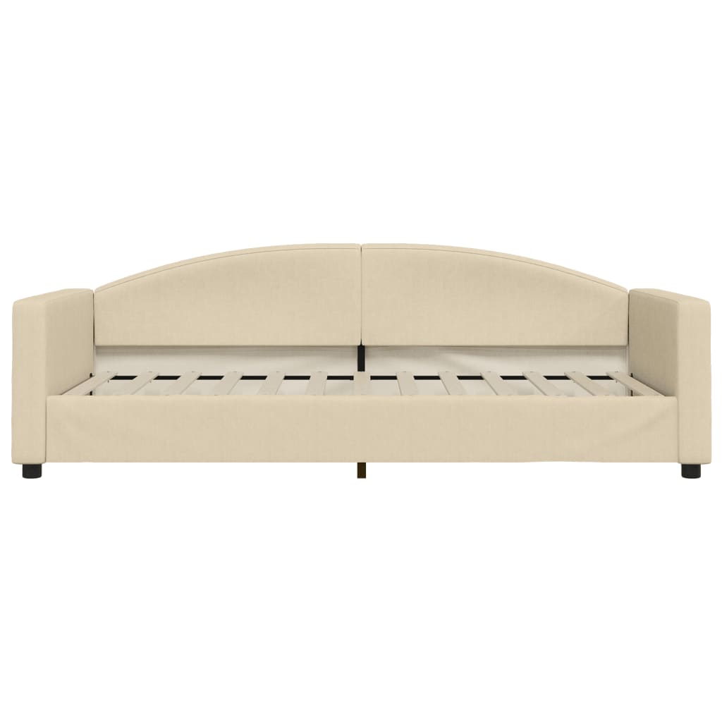 Vidaxl slaapbank 90x200 cm stof crèmekleurig