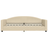 Vidaxl slaapbank 90x200 cm stof crèmekleurig
