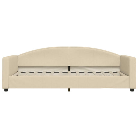 Vidaxl slaapbank 90x200 cm stof crèmekleurig