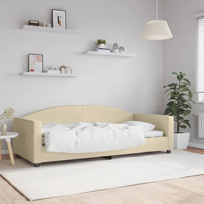 Vidaxl slaapbank 90x200 cm stof crèmekleurig