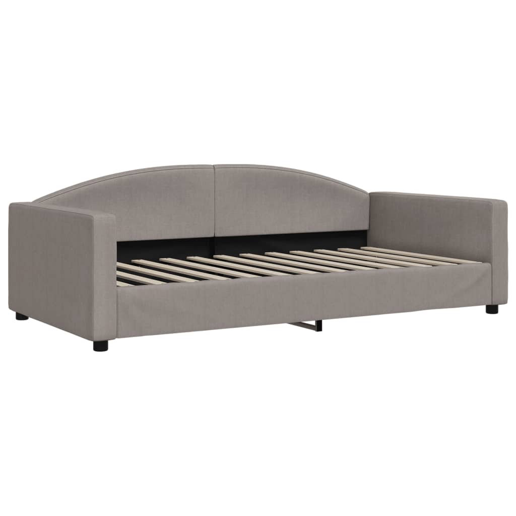 Vidaxl slaapbank 100x200 cm stof taupe