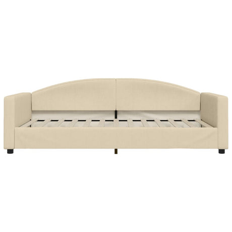 Vidaxl slaapbank 100x200 cm stof crèmekleurig