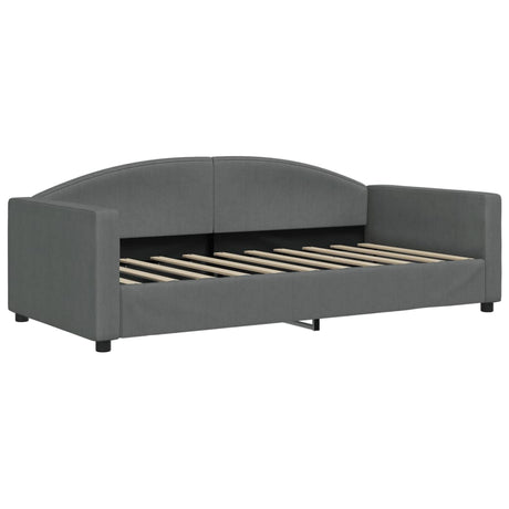 Vidaxl slaapbank 90x190 cm stof donkergrijs