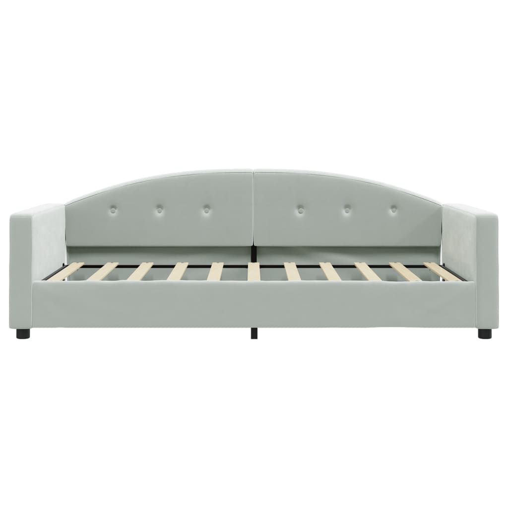 Vidaxl slaapbank 80x200 cm fluweel lichtgrijs