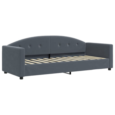 Vidaxl slaapbank 80x200 cm fluweel donkergrijs