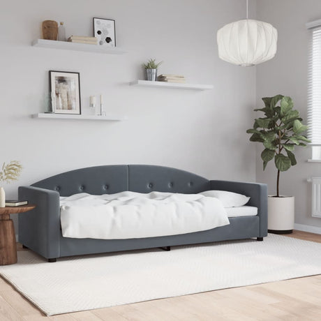 Vidaxl slaapbank 80x200 cm fluweel donkergrijs