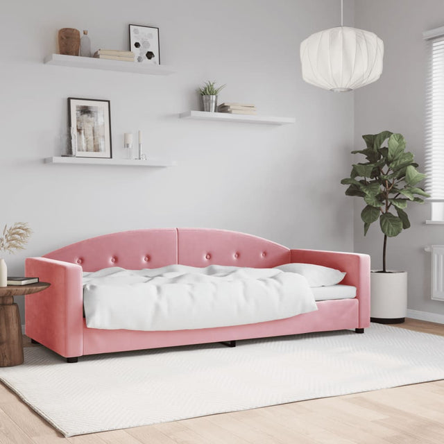 Vidaxl slaapbank 80x200 cm fluweel roze