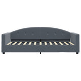 Vidaxl slaapbank 90x200 cm fluweel donkergrijs