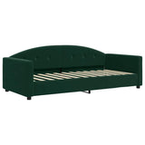 Vidaxl slaapbank 90x200 cm fluweel donkergroen