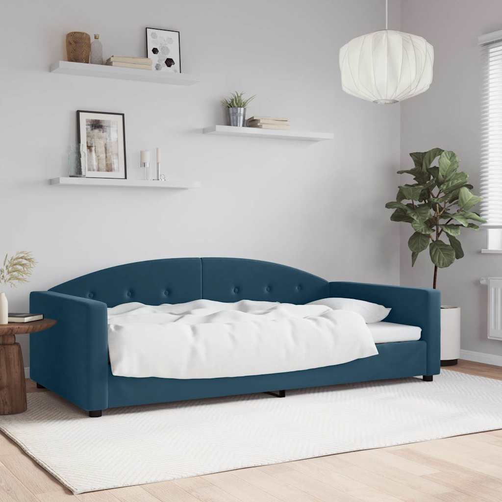 Vidaxl slaapbank 100x200 cm fluweel blauw