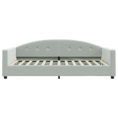 Vidaxl slaapbank 100x200 cm fluweel lichtgrijs