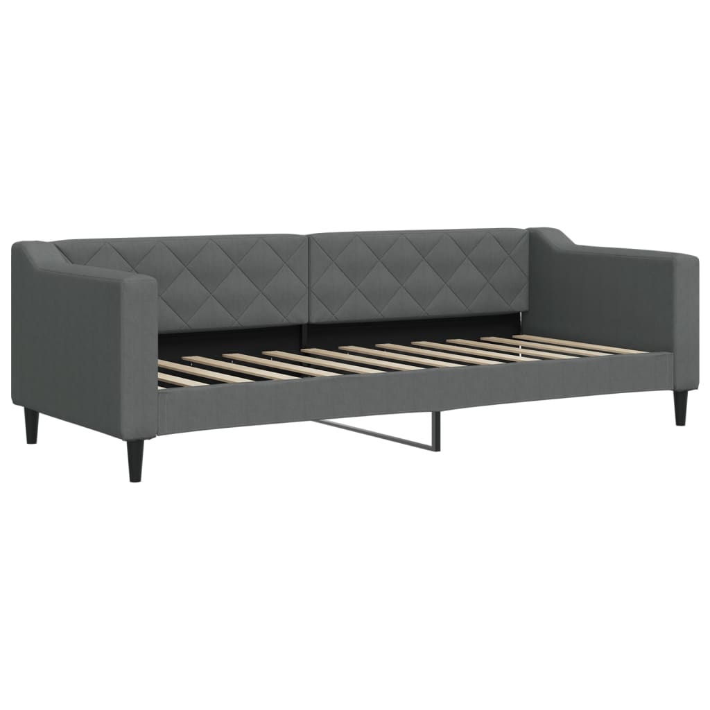 Vidaxl slaapbank 80x200 cm stof donkergrijs