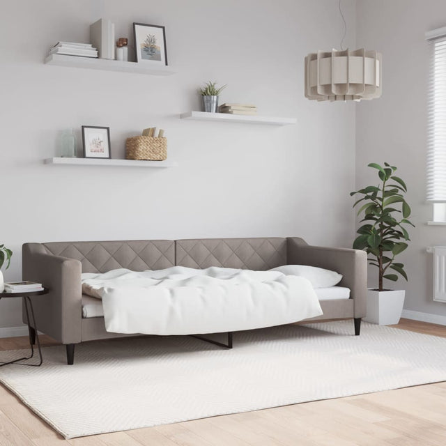 Vidaxl slaapbank 80x200 cm stof taupe