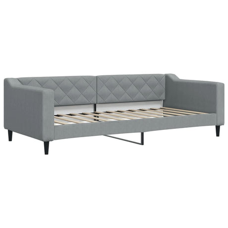 Vidaxl slaapbank 90x200 cm stof lichtgrijs