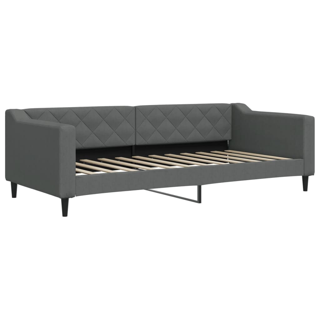 Vidaxl slaapbank 90x200 cm stof donkergrijs
