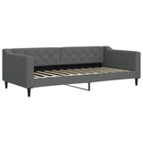 Vidaxl slaapbank 90x200 cm stof donkergrijs