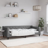 Vidaxl slaapbank 90x200 cm stof donkergrijs