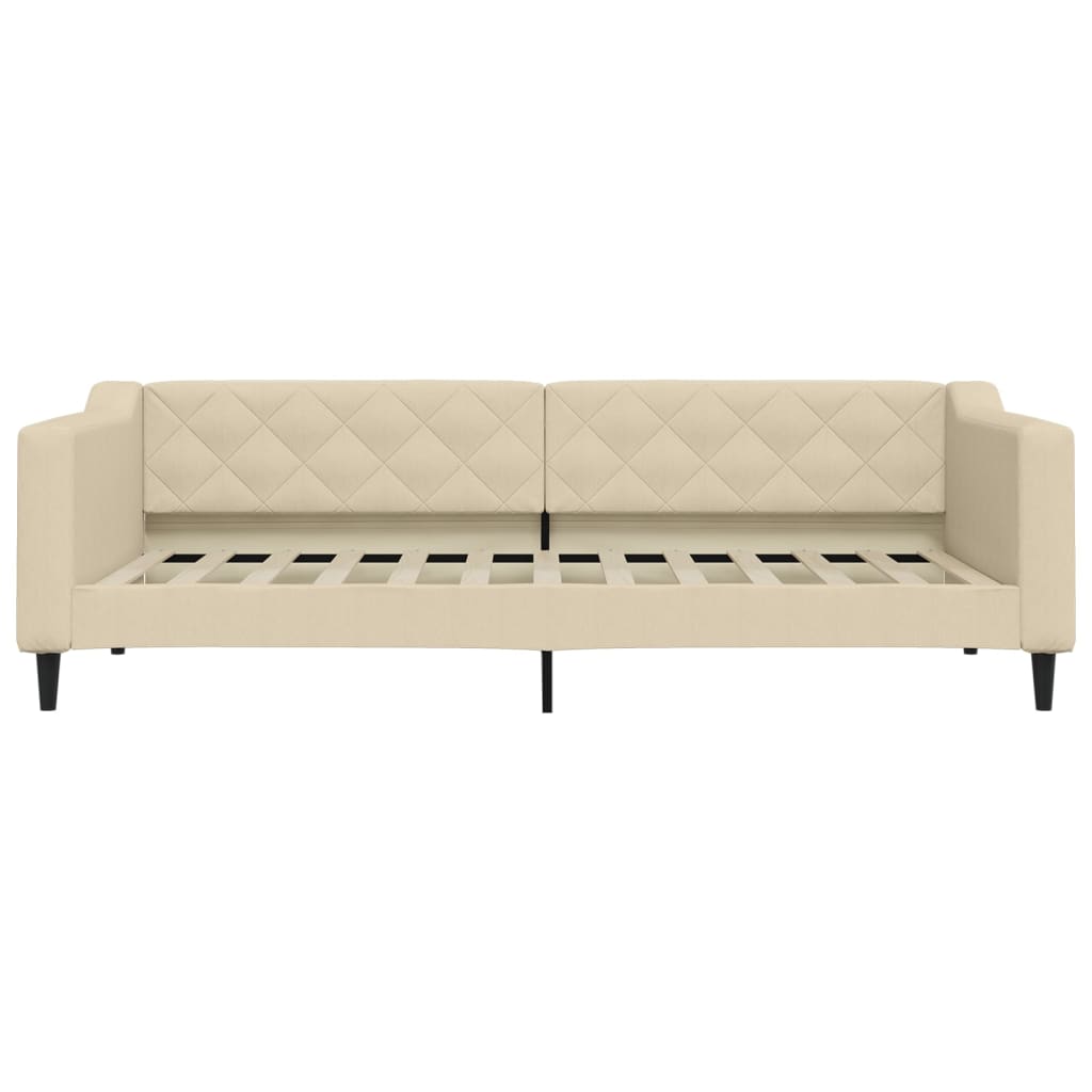 Vidaxl slaapbank 90x200 cm stof crèmekleurig