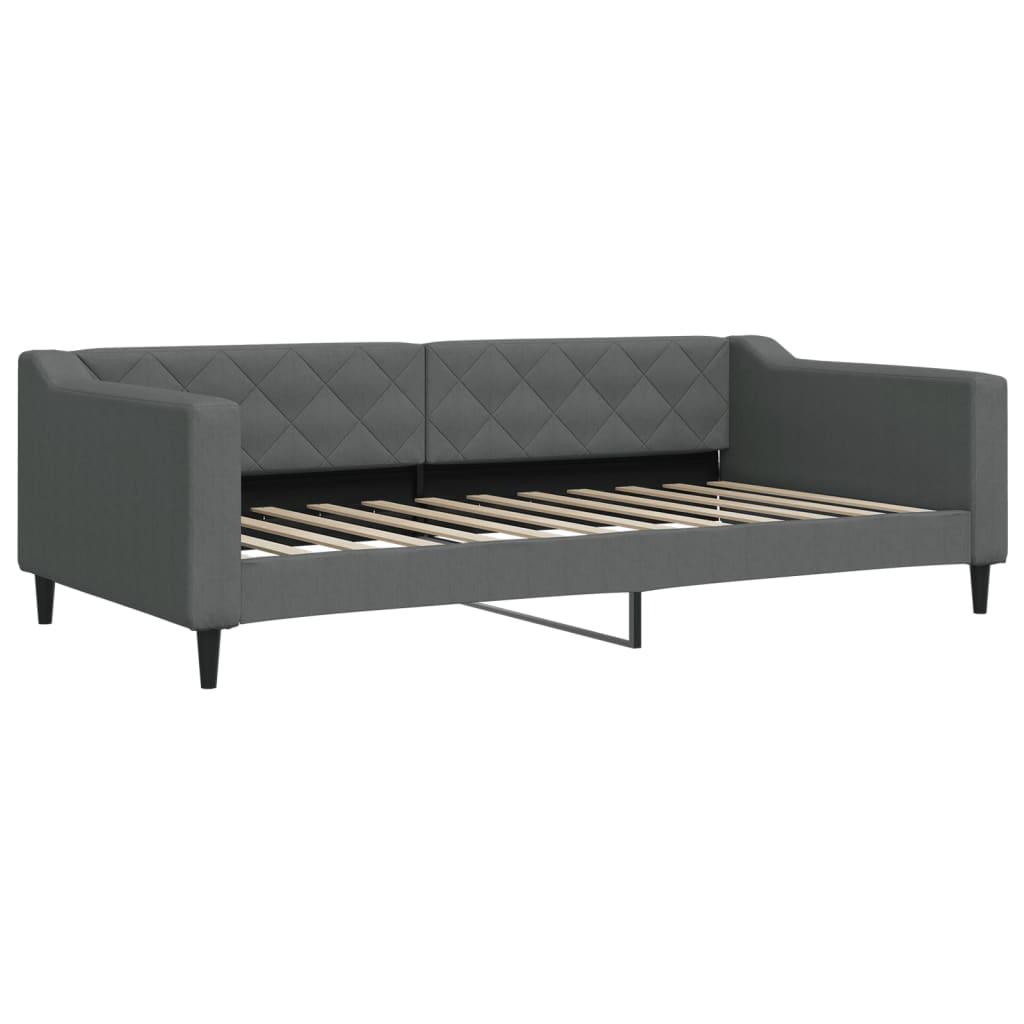 Vidaxl slaapbank 100x200 cm stof donkergrijs