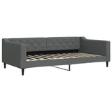 Vidaxl slaapbank 100x200 cm stof donkergrijs