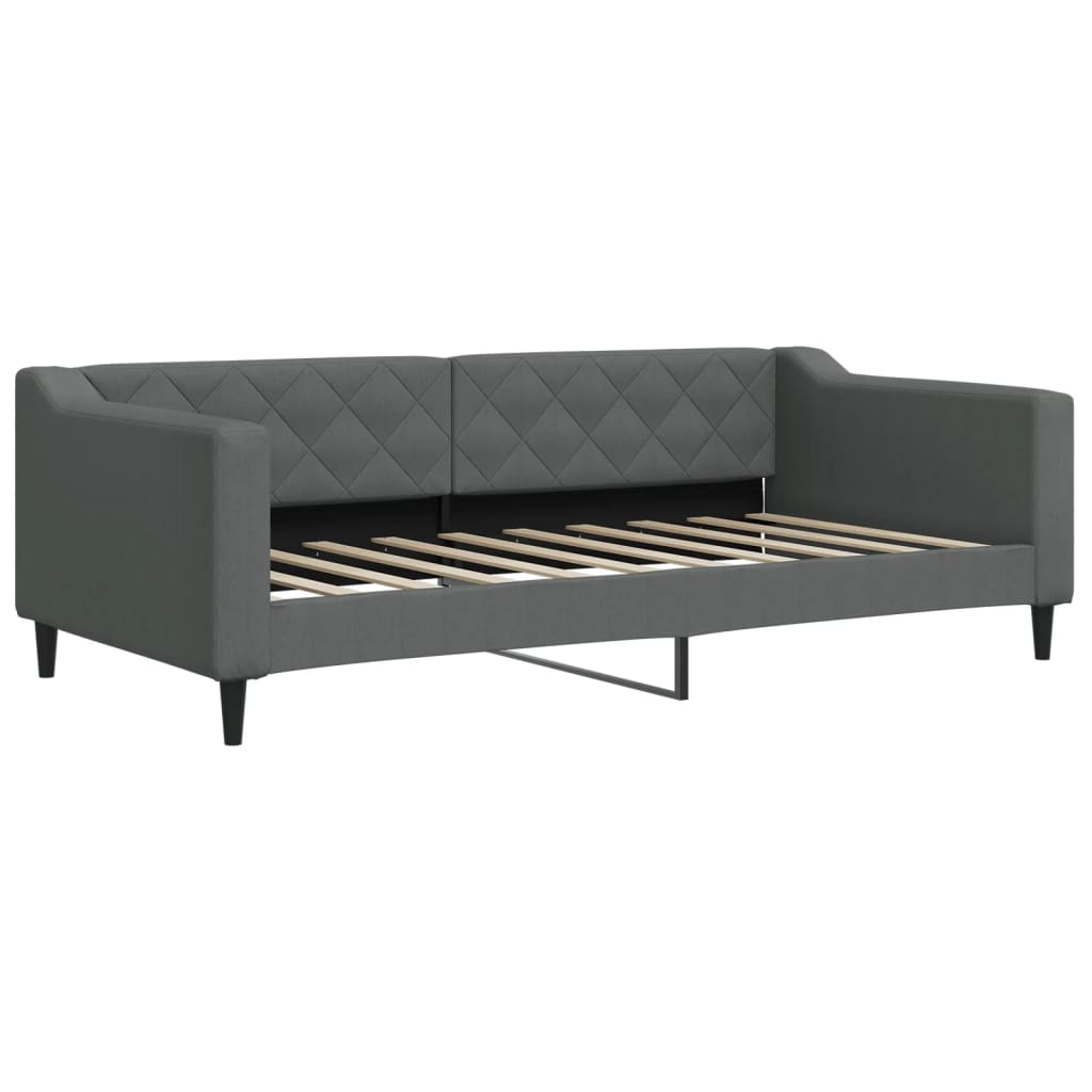 Vidaxl slaapbank 90x190 cm stof donkergrijs