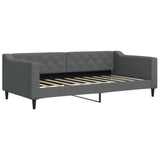 Vidaxl slaapbank 90x190 cm stof donkergrijs