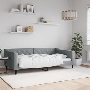Vidaxl slaapbank 100x190 cm stof lichtgrijs