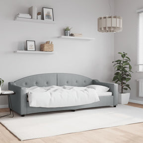 Vidaxl slaapbank 80x200 cm stof lichtgrijs
