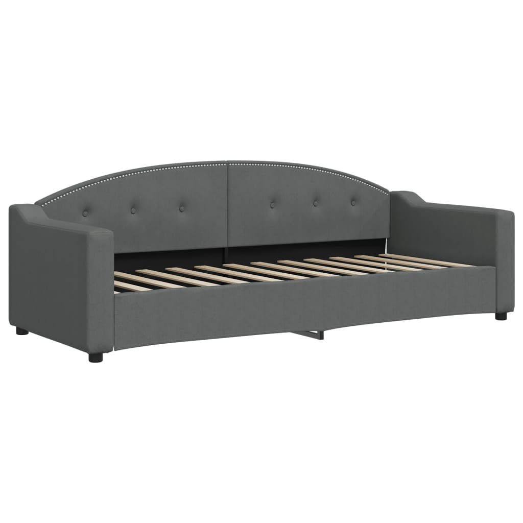 Vidaxl slaapbank 80x200 cm stof donkergrijs