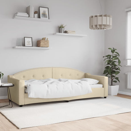 Vidaxl slaapbank 80x200 cm stof crèmekleurig