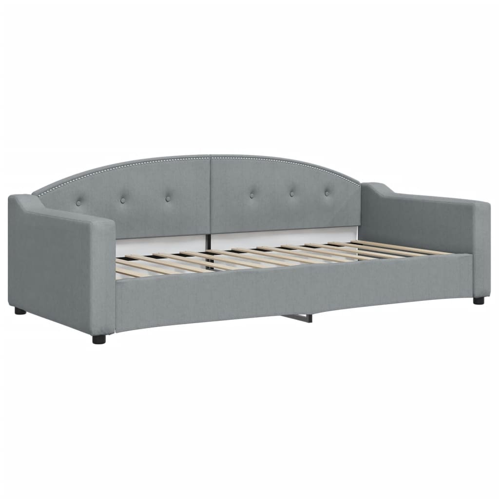 Vidaxl slaapbank 90x200 cm stof lichtgrijs