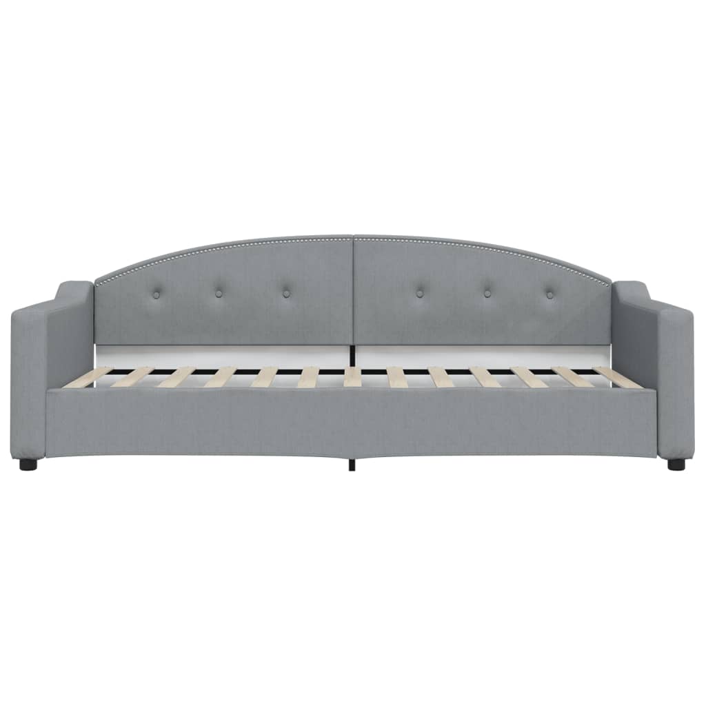 Vidaxl slaapbank 90x200 cm stof lichtgrijs