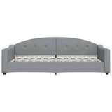 Vidaxl slaapbank 90x200 cm stof lichtgrijs