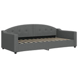 Vidaxl slaapbank 90x200 cm stof donkergrijs