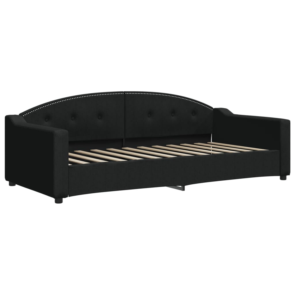 Vidaxl slaapbank 90x200 cm stof zwart