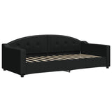 Vidaxl slaapbank 90x200 cm stof zwart