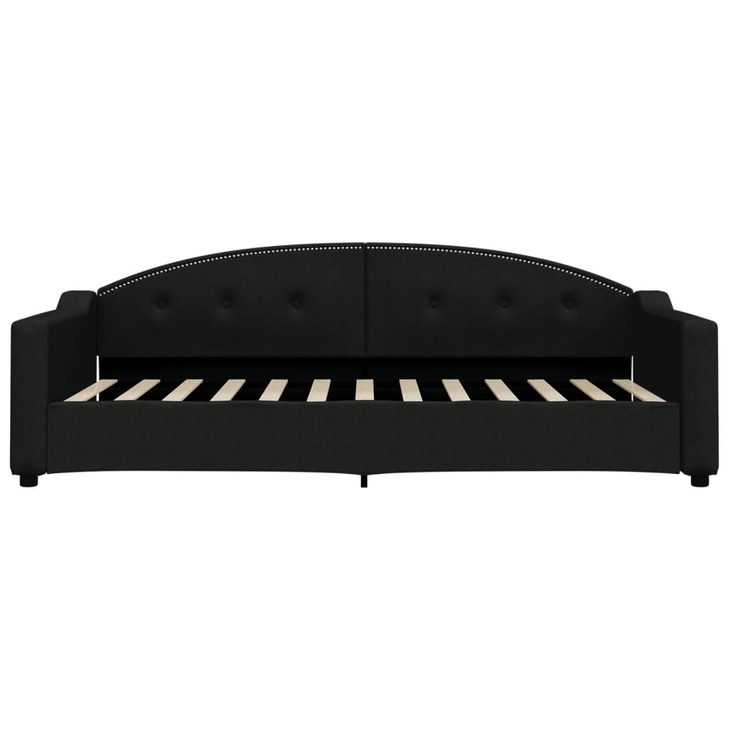 Vidaxl slaapbank 90x200 cm stof zwart