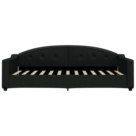 Vidaxl slaapbank 90x200 cm stof zwart