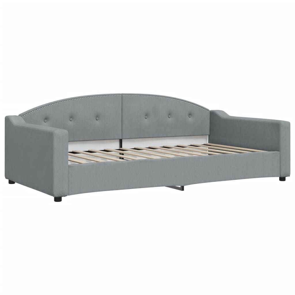 Vidaxl slaapbank 100x200 cm stof lichtgrijs